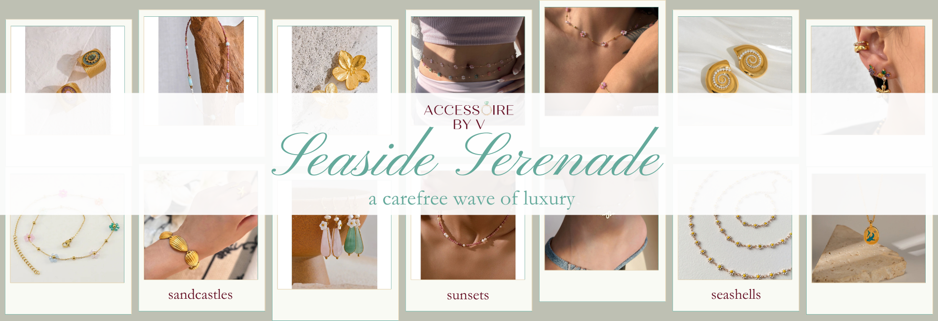 Seaside serenade collection waterproof beachwear accessories